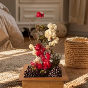 Arranjo de flores secas/desidratadas Jardim de Natal