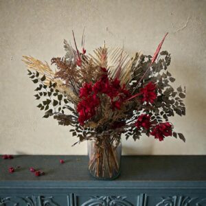Arranjo Flores secas /desidratadas - Clássico Escarlate - Peça única